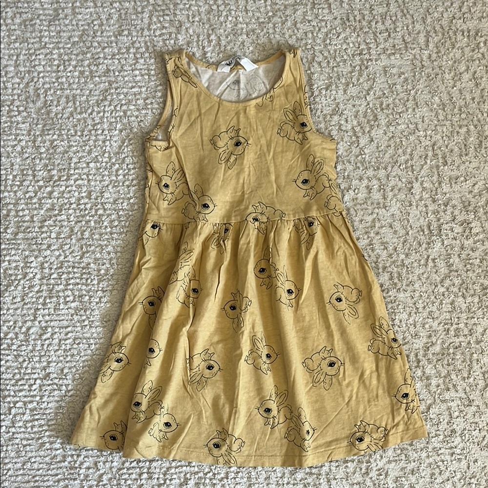 H&M Yellow Sleeveless A-Line Sundress Size 5/6